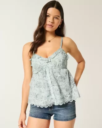 Top Babydoll din șifon ușor