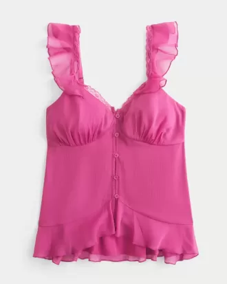 Top Babydoll din șifon ușor