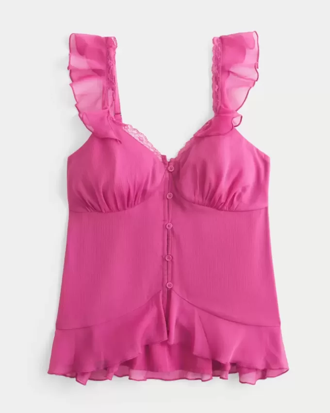 Top Babydoll din șifon ușor Top Babydoll din șifon ușor