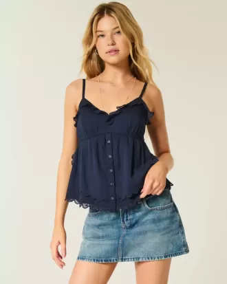Top Babydoll din șifon ușor