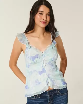 Top Babydoll din șifon ușor