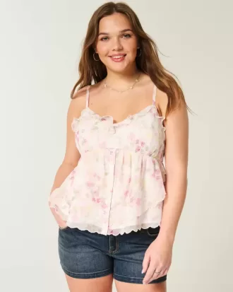 Top Babydoll din șifon ușor