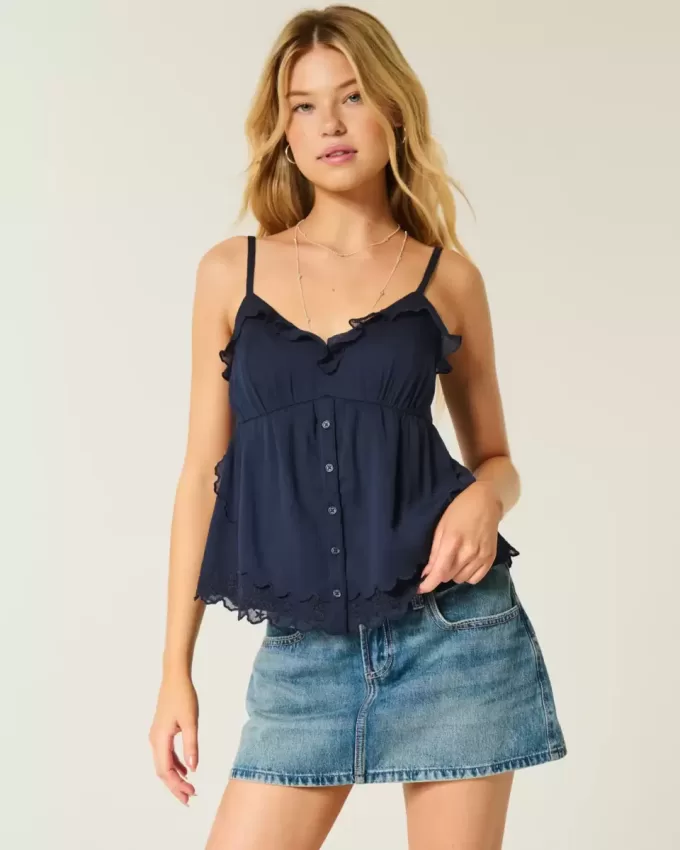 Top Babydoll din șifon ușor Top Babydoll din șifon ușor