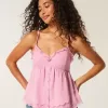 Top Babydoll din șifon ușor
