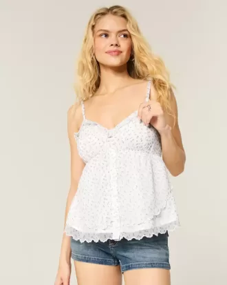 Top Babydoll din șifon ușor