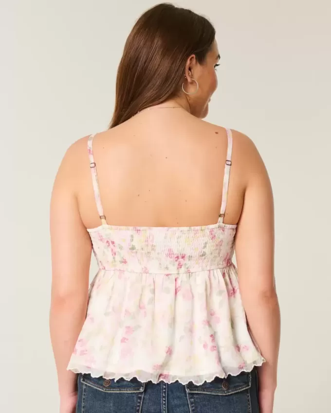 Top Babydoll din șifon ușor
