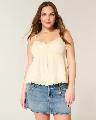 Top Babydoll din șifon ușor