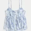 Top Babydoll din șifon ușor