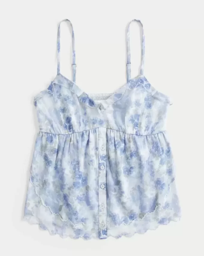 Top Babydoll din șifon ușor
