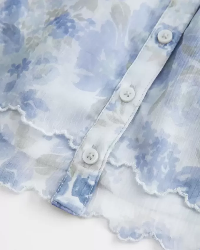 Top Babydoll din șifon ușor