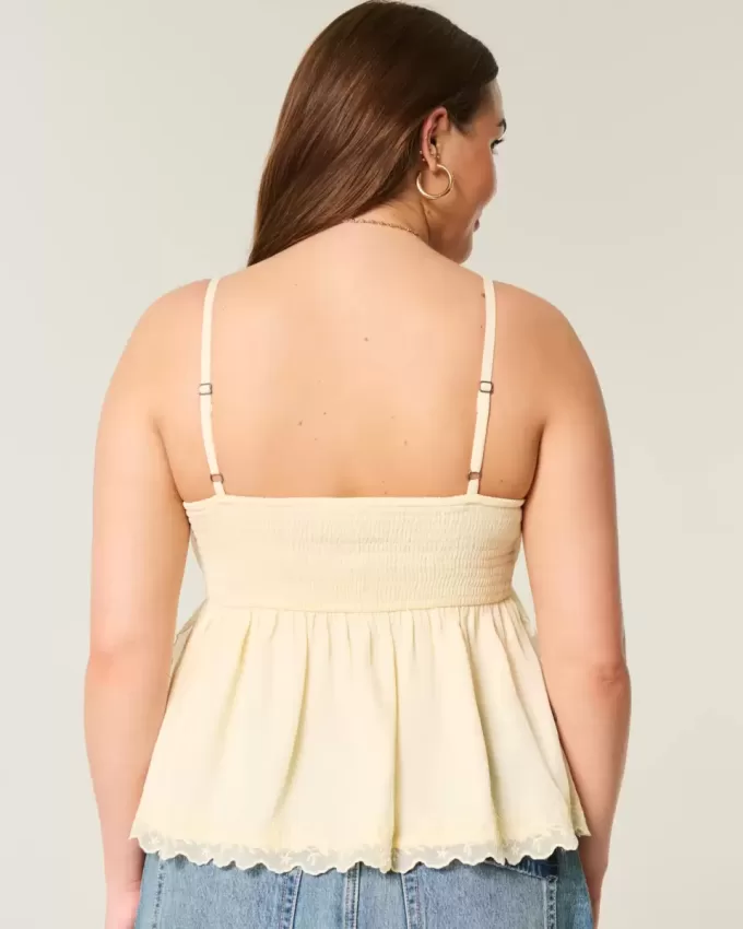Top Babydoll din șifon ușor