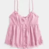 Top Babydoll din șifon ușor