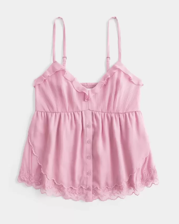 Top Babydoll din șifon ușor