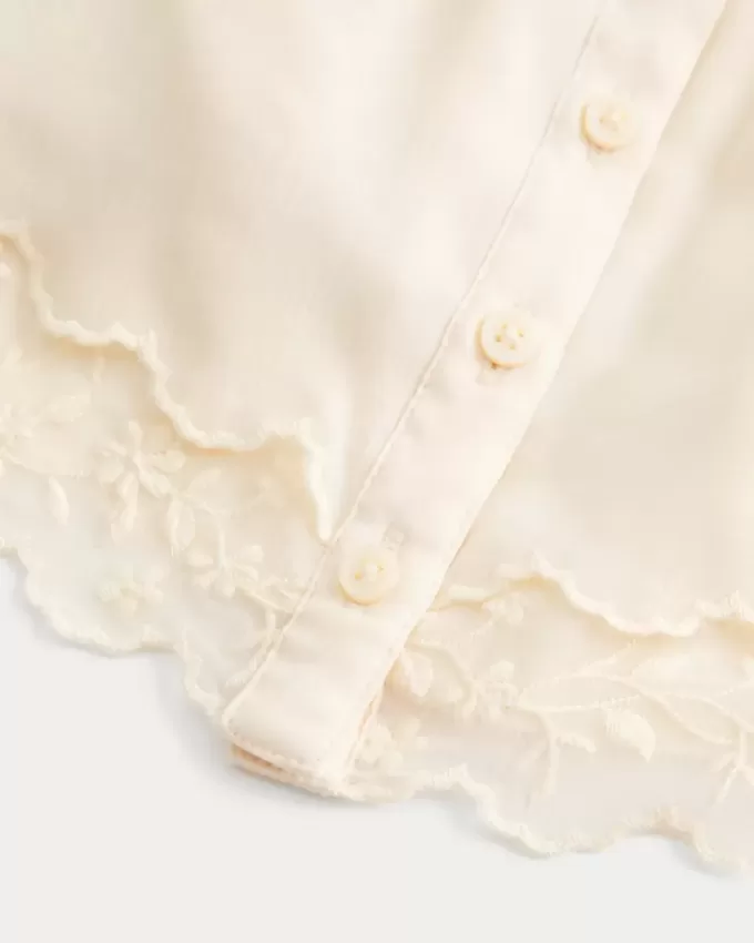 Top Babydoll din șifon ușor