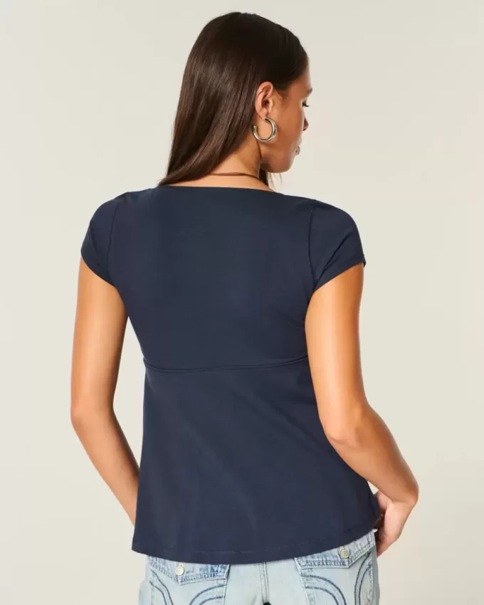 Top Babydoll Easy Tie Bust Top Babydoll Easy Tie Bust