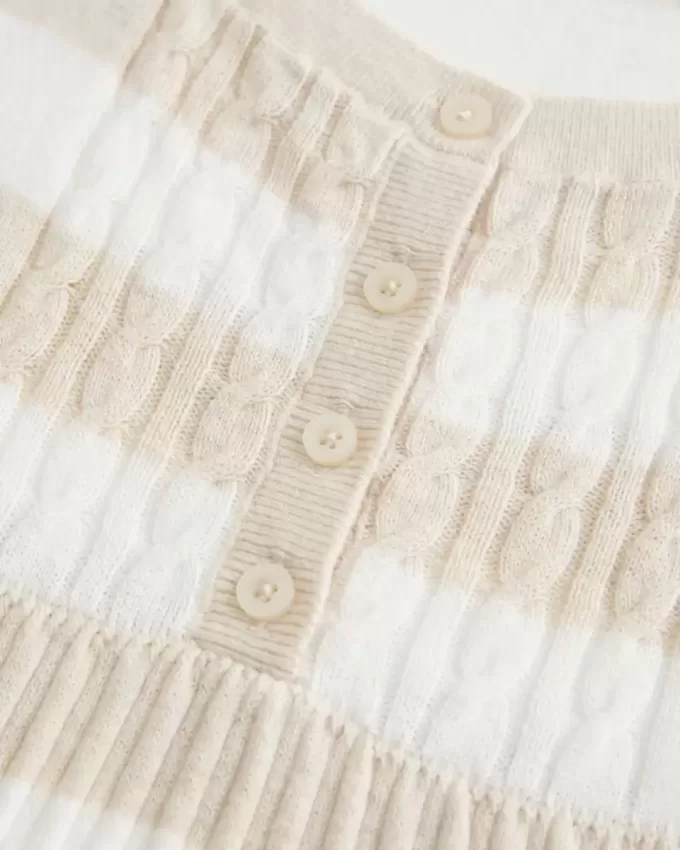 Top Babydoll Henley cu maneci scurte