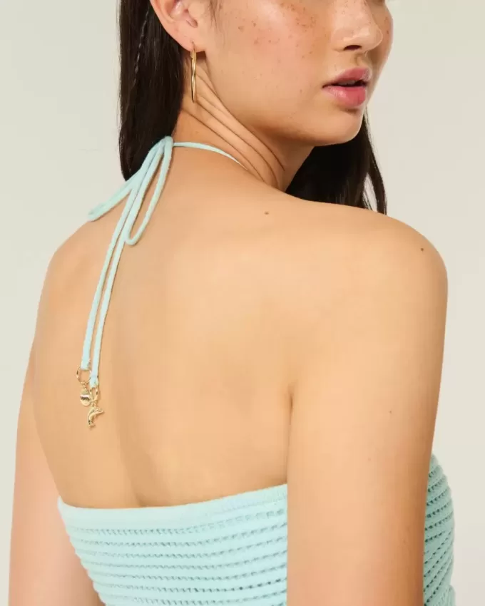 Top Babydoll în stil croșetat, fără bretele Top Babydoll în stil croșetat, fără bretele