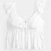 Top Babydoll ușor de cravată în față