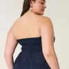 Top fără bretele din amestec ușor de țesături în stil croșetat Top fără bretele din amestec ușor de țesături în stil croșetat