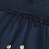 Top cu amestec de țesături în stil croșetat