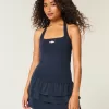 Top cu Halter grafic cu margele Top cu Halter grafic cu margele