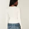 Top cu mâneci lungi cu dantelă Top cu mâneci lungi cu dantelă