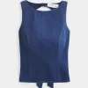Top cu spate deschis din denim Top cu spate deschis din denim