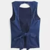 Top cu spate deschis din denim Top cu spate deschis din denim