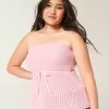 Top cu tub de pulover fără bretele în stil croșetat Top cu tub de pulover fără bretele în stil croșetat