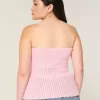 Top cu tub de pulover fără bretele în stil croșetat Top cu tub de pulover fără bretele în stil croșetat