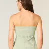 Top cu tub de pulover fără bretele în stil croșetat Top cu tub de pulover fără bretele în stil croșetat