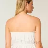 Top cu tub din dantelă fără bretele Top cu tub din dantelă fără bretele