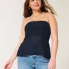 Top cu tub pulover în stil croșetat Top cu tub pulover în stil croșetat