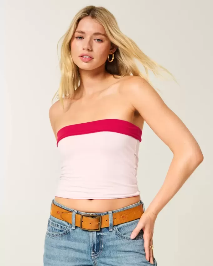 Top cu tuburi reversibile din material fără cusături Taylor Top cu tuburi reversibile din material fără cusături Taylor