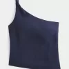 Top cu un singur umăr din amestec de in Top cu un singur umăr din amestec de in