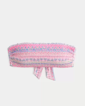 Top de bikini Bandeau cu fumuri