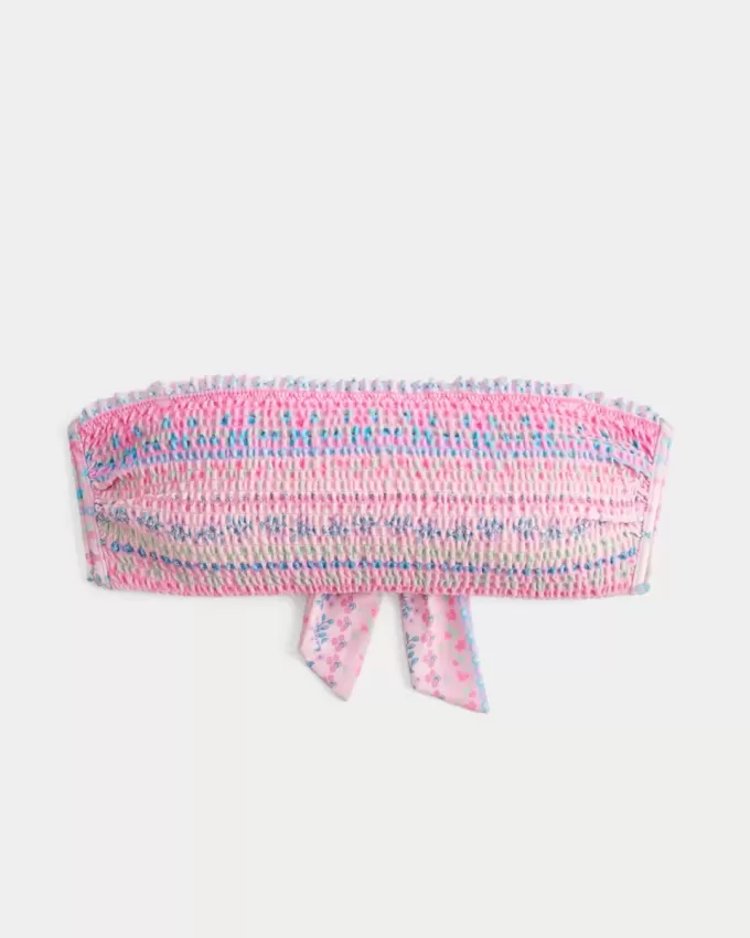 Top de bikini Bandeau cu fumuri Top de bikini Bandeau cu fumuri