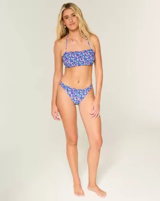 Top de bikini Bandeau cu fumuri