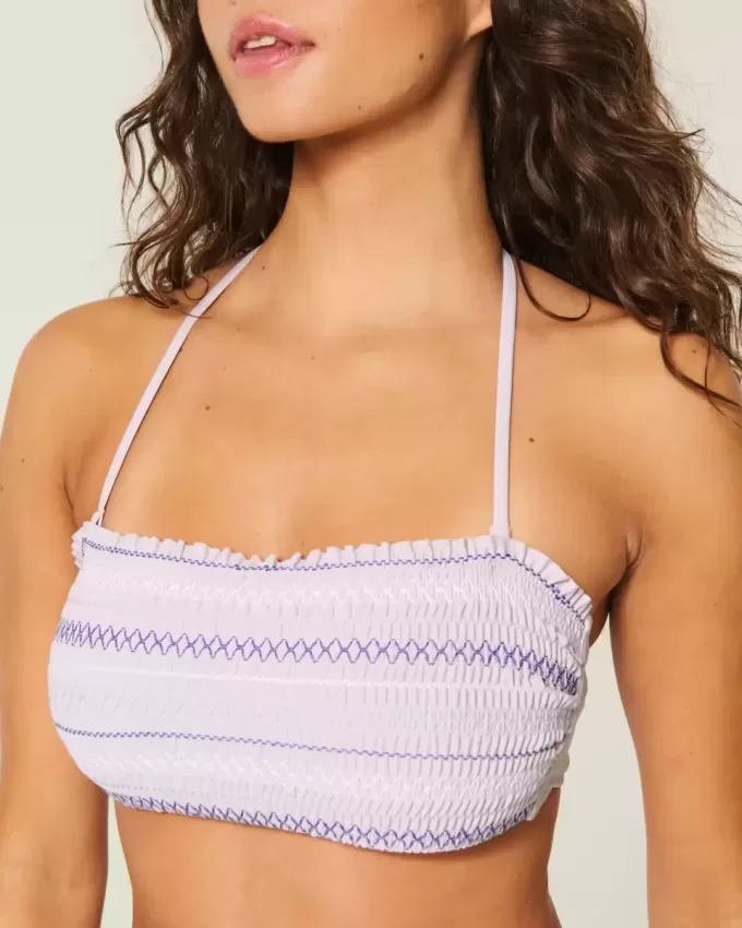 Top de bikini Bandeau cu fumuri Top de bikini Bandeau cu fumuri