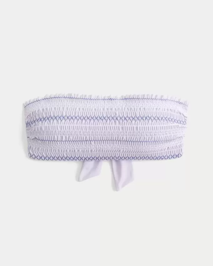 Top de bikini Bandeau cu fumuri Top de bikini Bandeau cu fumuri