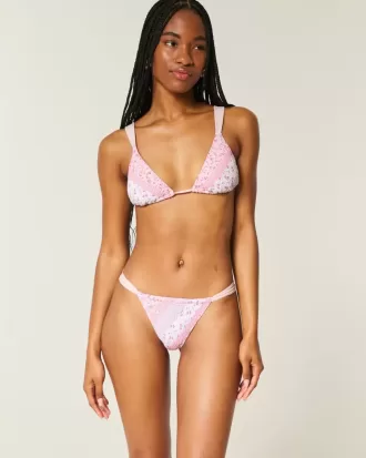 Top de bikini cu picior înalt cu smock