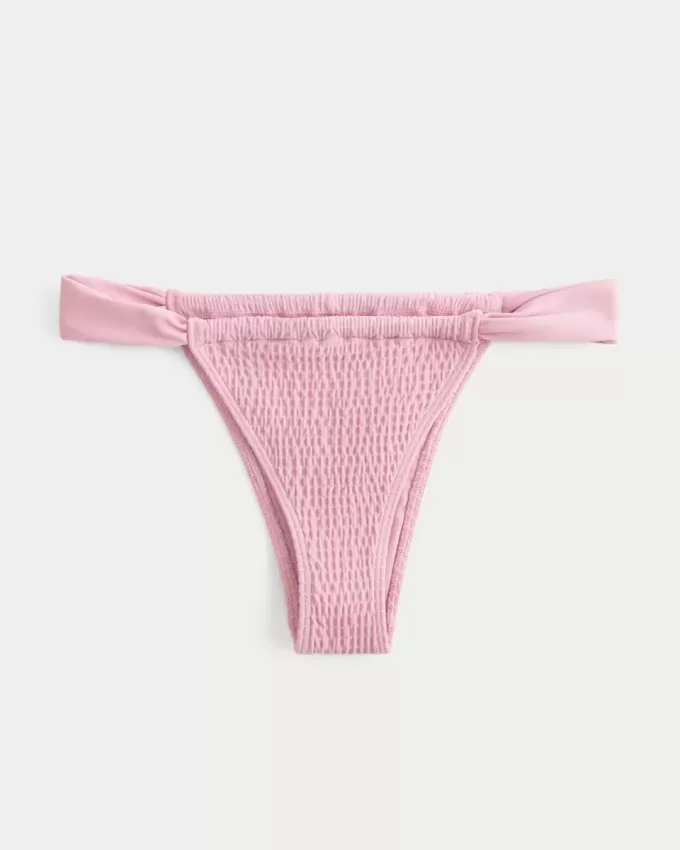 Top de bikini cu picior înalt cu smock Top de bikini cu picior înalt cu smock