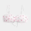 Top de bikini cu scoop cu nervuri Top de bikini cu scoop cu nervuri