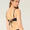 Top de bikini cu scoop cu nervuri Top de bikini cu scoop cu nervuri