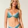 Top de bikini cu sârmă cu cusături brodate Top de bikini cu sârmă cu cusături brodate
