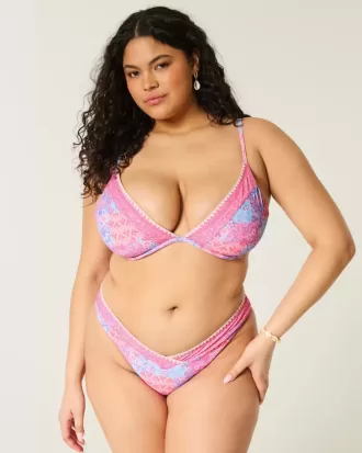 Top de bikini cu sârmă cu cusături brodate