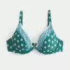 Top de bikini cu sârmă cu cusături brodate Top de bikini cu sârmă cu cusături brodate