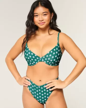 Top de bikini cu sârmă, curbat, cu adâncime