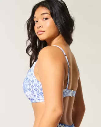 Top de bikini cu sârmă, curbat, cu adâncime