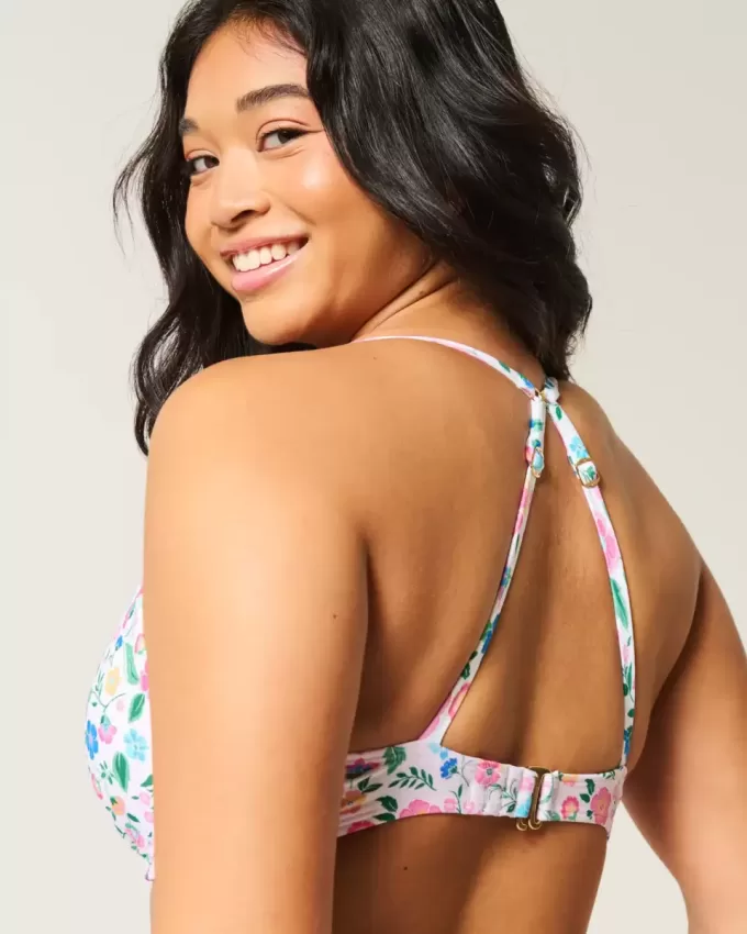 Top de bikini cu sârmă, curbat, cu adâncime Top de bikini cu sârmă, curbat, cu adâncime